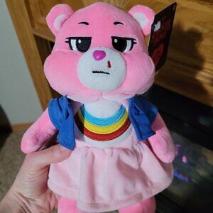 Care Bears x Stranger Things Cheer Bear as Eleven 10" Plush NWT